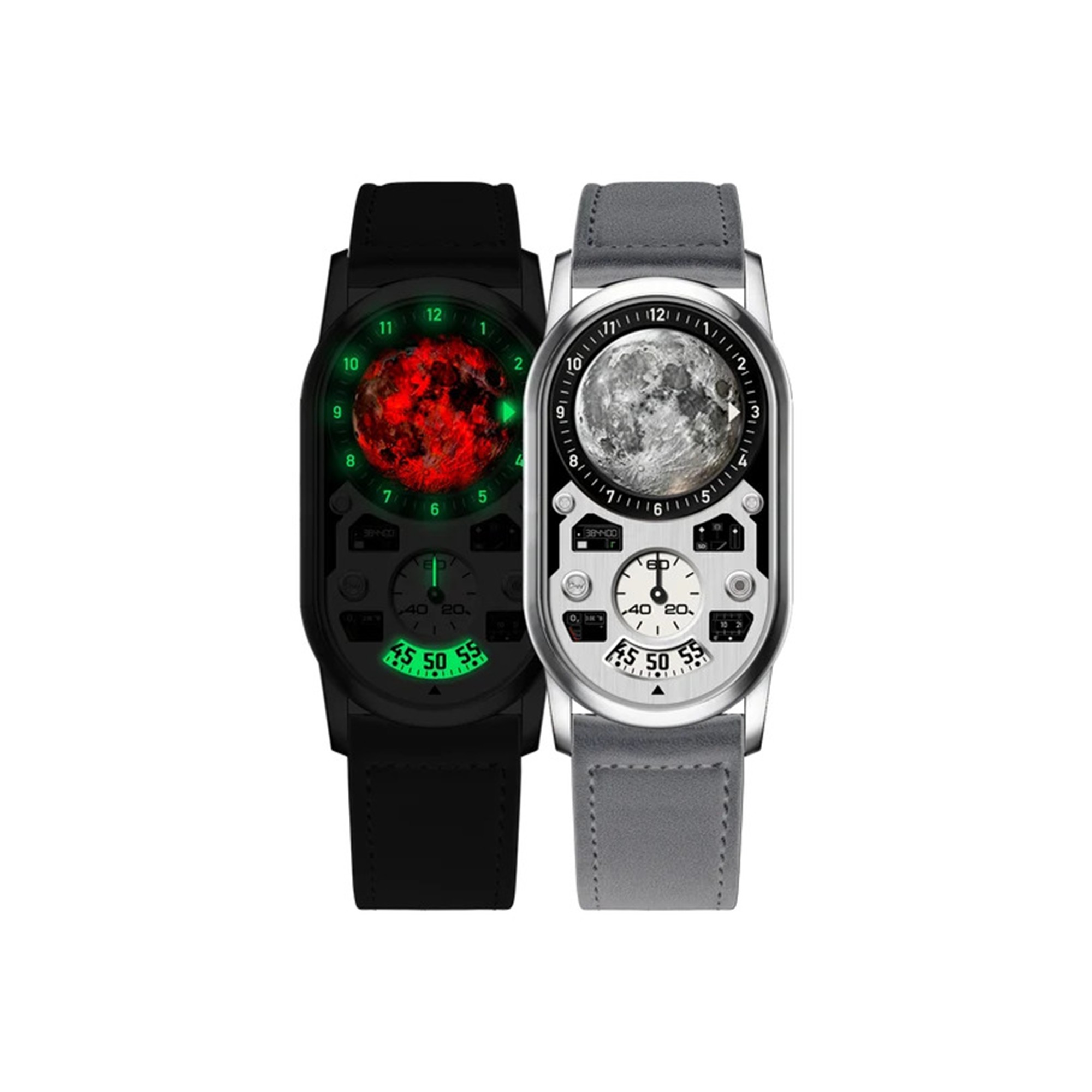 Годинник у космічному стилі BENLYWATCH Planet Dashboard II Moon Edition